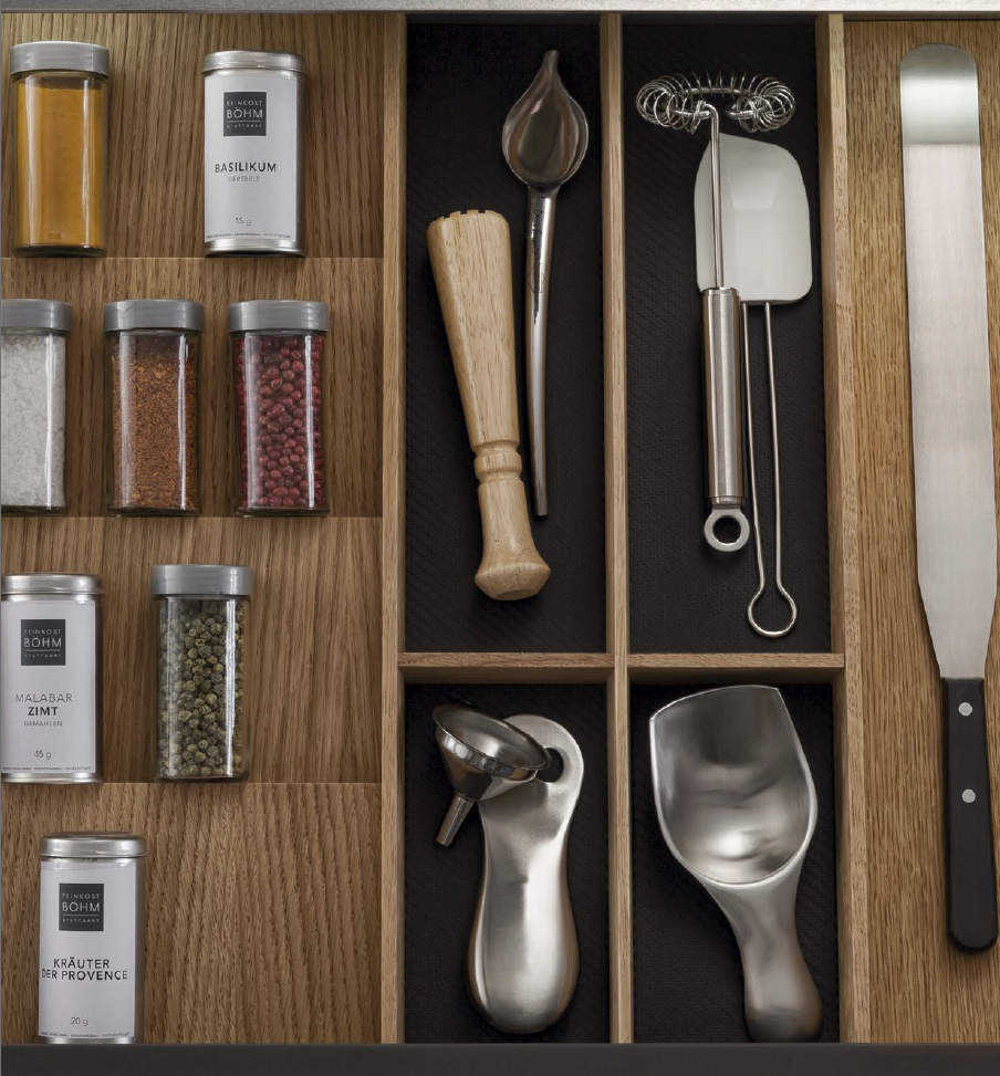 LEICHT Besteckeinsatz »Q-BOX« in Eiche - Für 30 cm Schubladen