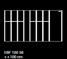 LEICHT Besteckeinsatz »Q-BOX« in Eiche - Für 100 cm Schubladen
