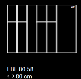 LEICHT Besteckeinsatz »Q-BOX« in Eiche - Für 80 cm Schubladen